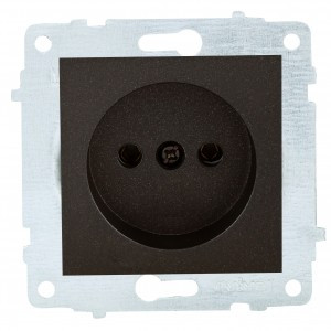 OVIVO мех. роз. СУ 1 мест. черный металлик (ко всем рамкам) 600-000317-215