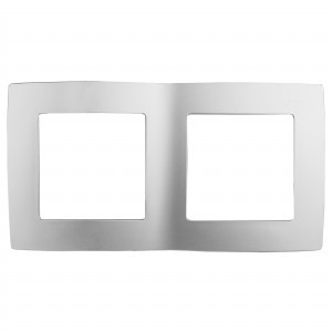 ЭРА 12 рамка СУ 2 мест. алюминий, 12-5002-03 1322