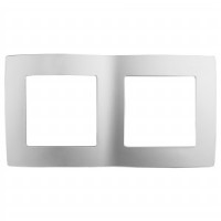 ЭРА 12 рамка СУ 2 мест. алюминий, 12-5002-03 1322