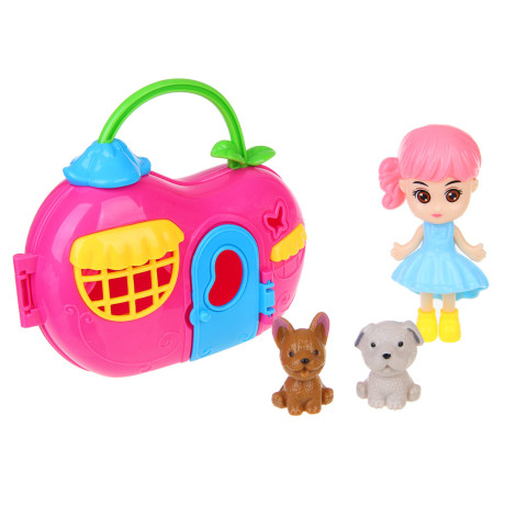 ИГРОЛЕНД Набор аксессуаров для питомцев "Счастливая семья" с куклами, PP, ABS, 13,5х5,8х24 см, 2 диз