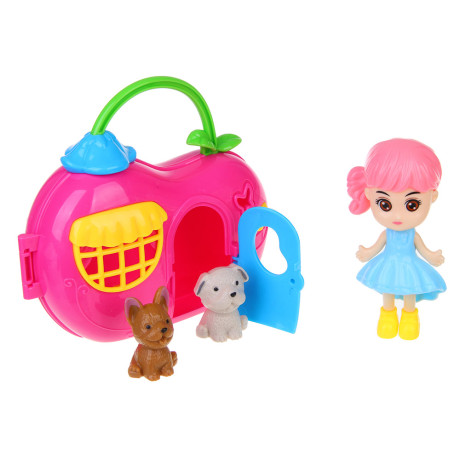 ИГРОЛЕНД Набор аксессуаров для питомцев "Счастливая семья" с куклами, PP, ABS, 13,5х5,8х24 см, 2 диз