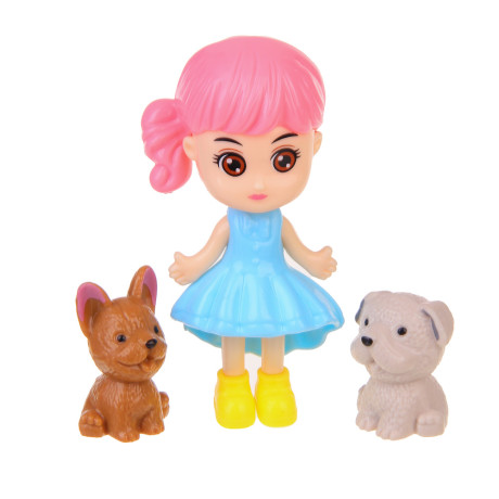 ИГРОЛЕНД Набор аксессуаров для питомцев "Счастливая семья" с куклами, PP, ABS, 13,5х5,8х24 см, 2 диз