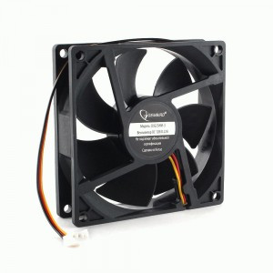Вентилятор Gembird D9225HM-3, 92x92x25, гидродинамический, 3 pin, провод 30 см, 16608