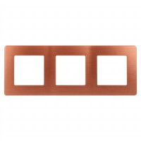 ЭРА 12 рамка СУ 3 мест. САТИН, медь 12-5103-14 8786