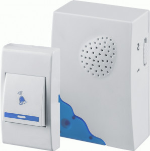 Navigator звонок беспроводной 100м, 36 мелодий, (2хR6), белый, IP20 NDB-A-DC01-1V1-WH 61267