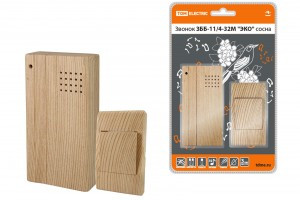 TDM Звонок ЗББ-11/4-32М "ЭКО" сосна (беспр., бат.) SQ1901-0022