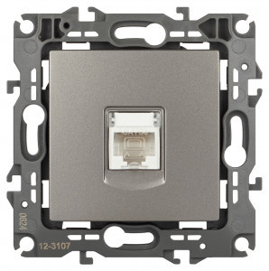 ЭРА 12 мех. роз. комп. СУ 1 мест. RJ45 титан 12-3107-16