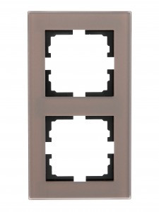 Lezard VESNA рамка акрил СУ 2 мест., верт., кофейная матовая 742-M6780-152