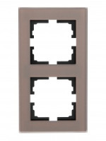 Lezard VESNA рамка акрил СУ 2 мест., верт., кофейная матовая 742-M6780-152