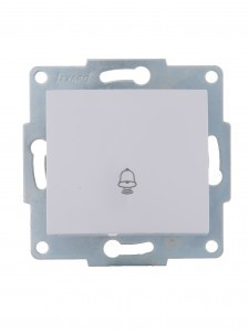 Lezard KARINA мех. кнопка звонка СУ 1 кл. 10А бел. (корп. ABS) 707-0288-103