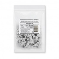 Smartbuy скоба плоская пластиковая с гвоздем СПП 8мм белая (50шт в уп, цена за уп.) (SBE-scc-8)