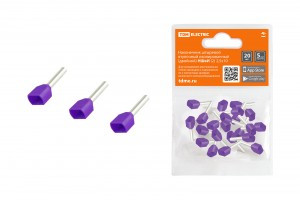 TDM наконечник-гильза втулочный изолир. НШВИ(2) 2,5-10 Фиолетовый (уп.20шт, цена за уп) SQ0568-0055
