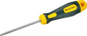 Отвертка KRAFTOOL "EXPERT", Cr-Mo-V сталь, 2к противоск. рукоят.,TORX Hole, zu250077-15-080