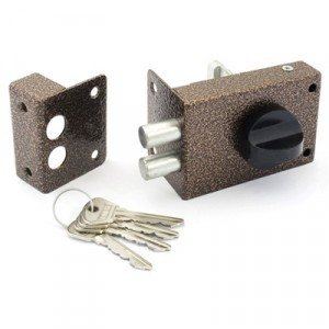 Омега Д-град ЗН 1-2Р серебро двухригельный Замок накладной (30)