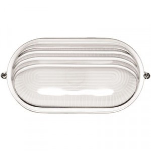 Светильник НПП1407 белый/овал ресничка 60W IP54  IEK