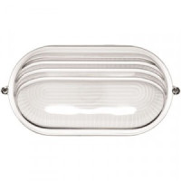 Светильник НПП1407 белый/овал ресничка 60W IP54  IEK