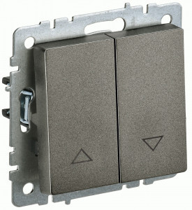 IEK BRITE мех. выкл. жалюзи 10А ВС10-1-5-БрТБ бр. BR-V15-0-10-K45