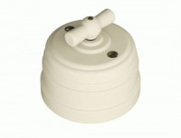 МЕЗОНИНЪ РЕТРО УСАДЬБА выкл. ОУ прох. поворот. 2 полож. (1 кл) 10А СЛОН. КОСТЬ ABS-пластик GE30404-0