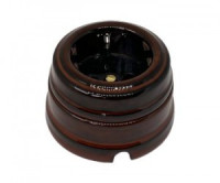 МЕЗОНИНЪ роз. фарфор. 1 местн. 16А 250В (земля, рамка), Петровский гранит GE70301-46