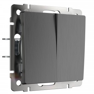 Werkel мех. выкл. СУ 2 кл. 10A проходной (графит рифленый) (WL04-SW-2G-2W a046617)W1122004 a050760