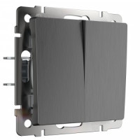 Werkel мех. выкл. СУ 2 кл. 10A проходной (графит рифленый) (WL04-SW-2G-2W a046617)W1122004 a050760