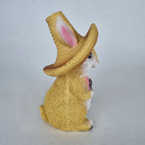 Фигура садовая Кролик в шляпе 9х9х20см, полистоун