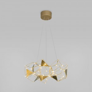 Eurosvet св-к св/д подвесной 25W 3000K 2072lm 470х470х2000 мет. медь Uma Умный дом 90369/5 a065031