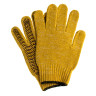 Перчатки трикотажные усиленные, гелевое ПВХ-покрытие, 7 класс, желтые Сибртех