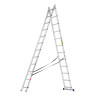 Лестница, 2 х 12 ступеней, алюминиевая, двухсекционная, Сибртех
