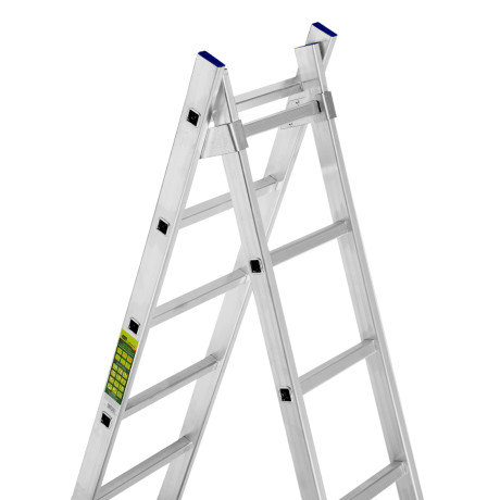 Лестница, 2 х 12 ступеней, алюминиевая, двухсекционная, Сибртех