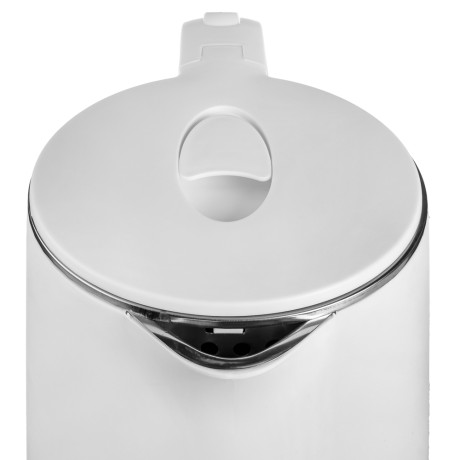 LEBEN Чайник электрический 1,8л, 1850Вт, скрытый нагревательный элемент, белый пластик