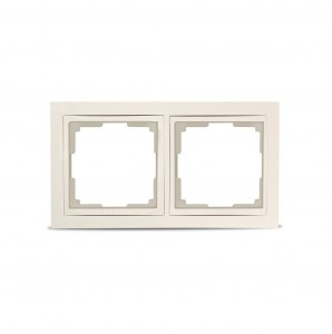 Smartbuy Нептун Рамка 2-местная пластик бежевая  (SBE-05i-Plastic-FR-2)