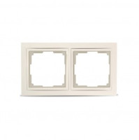 Smartbuy Нептун Рамка 2-местная пластик бежевая  (SBE-05i-Plastic-FR-2)