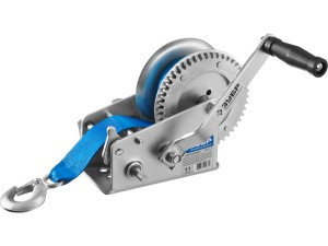 Лебедка ручная барабанная ЗУБР "ПРОФЕССИОНАЛ", тяговая, ленточная, 1,1т, 10м