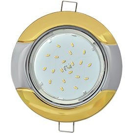 Ecola GX53 H4 св-к "Волна" Золото-Хром 38x116 FM71H4ECB (10!)