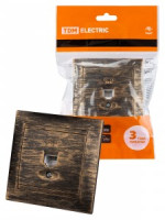 TDM Лама роз. СУ RJ11 телефонная  старинное серебро SQ1815-0656