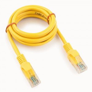 Cablexpert патч-корд медный UTP cat5e, 1м, литой, многожильный (желтый)