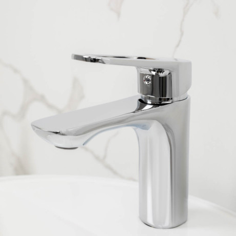 СоюзКран Смеситель для раковины, керам. картридж 35мм, хром, цинк, SК02-M137