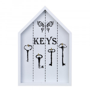 Ключница открытого типа KEYS на 4 крючка, 24x16 см, МДФ, 3 дизайна