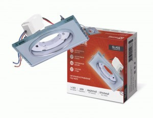 ASD/InHome св-к встр. GX53R-glass SMR-L КВАДРАТ с подсветкой 4К под GX53 зеркальный