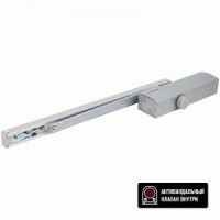 Доводчик дверной БУЛАТ PROFI ДД 802/5 BH-S (25-120 кг) серебро со скольз.тягой, морозостойкий 10)