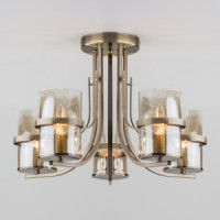 EUROSVET Люстра 5x60W 515х340 металл античная бронза/тонированный Coppa 60085/5