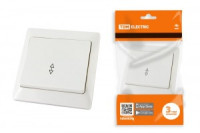 TDM Ильмень выкл. проходной СУ 1 кл. 10А белый АБС-пластик SQ1823-0005