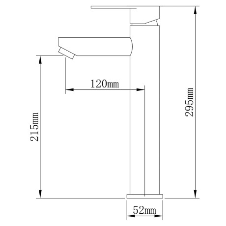 СоюзКран Смеситель для раковины, высокий, керам. картридж 35мм, нерж. сталь, SS02-M138