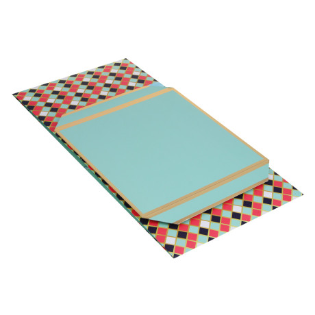 Коробка подарочная, складная, с лентой, бумага с фольг.слоем, 25x25x25 см, 4 дизайна, абстракция