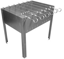 Мангал разборный "Костерок" 500х300х140 (+5 шампуров) в коробке