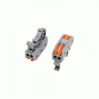 REXANT Клемма СМК 222-422D проходная 2-полюс, крепл на DIN-рейку (0,08-4 мм)  (50 шт/уп) 07-5239