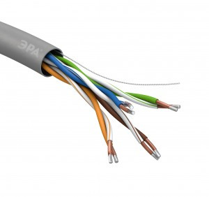 ЭРА SIMPLE Кабель витая пара U/UTP 4PR 4х2х24 AWG Cat5e CCA PVC 50м 3106