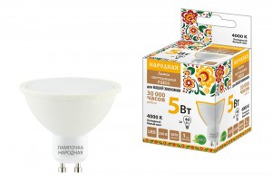 TDM GU10 230V 5W(450lm) 4000K 4K Народная SQ0340-1659