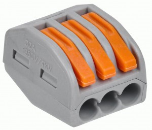 IEK GENERICA клемма с рычагом СМК 222-413 3х(0,08-4мм2) 32А (уп.50шт, цена за уп) UKZ20-413-050-G